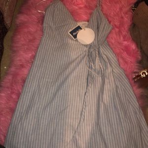 striped layered dress